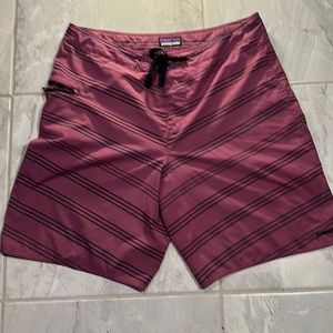 Patagonia board swim water shorts purple 9” inseam 33” waist stretch